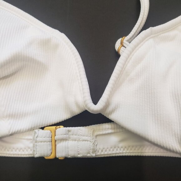 L*Space LSPACE Ribbed Helena Bikini Top Women's Size Small White Adjustable NWT - Picture 6 of 15